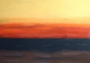 "Das Meer", 19.02.2014, stebü, Painting, Acryl + Leinen, 70cm x 100cm