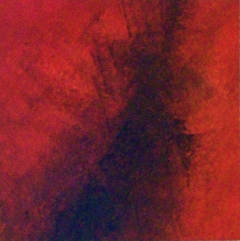 "Glut I”, stebü, 21.07.2014, Acryl + Paper, 20 cm x 20 cm