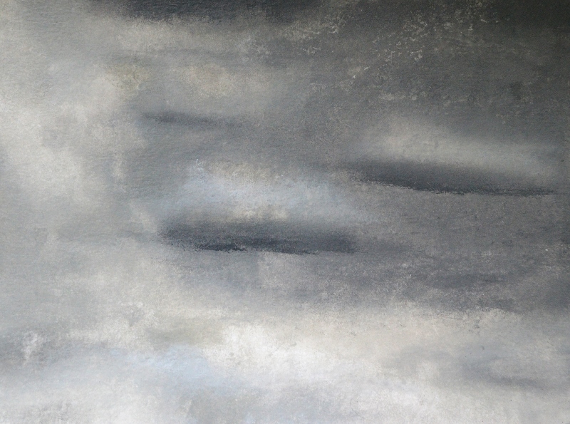 “Wolken”, stebü, 09.09.2014, Acryl + Paper, 48 cm x 36 cm