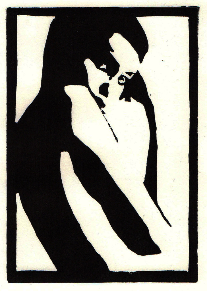 "Eva", stebü, 17.02.2017, Linolschnitt, 15cm x 10cm