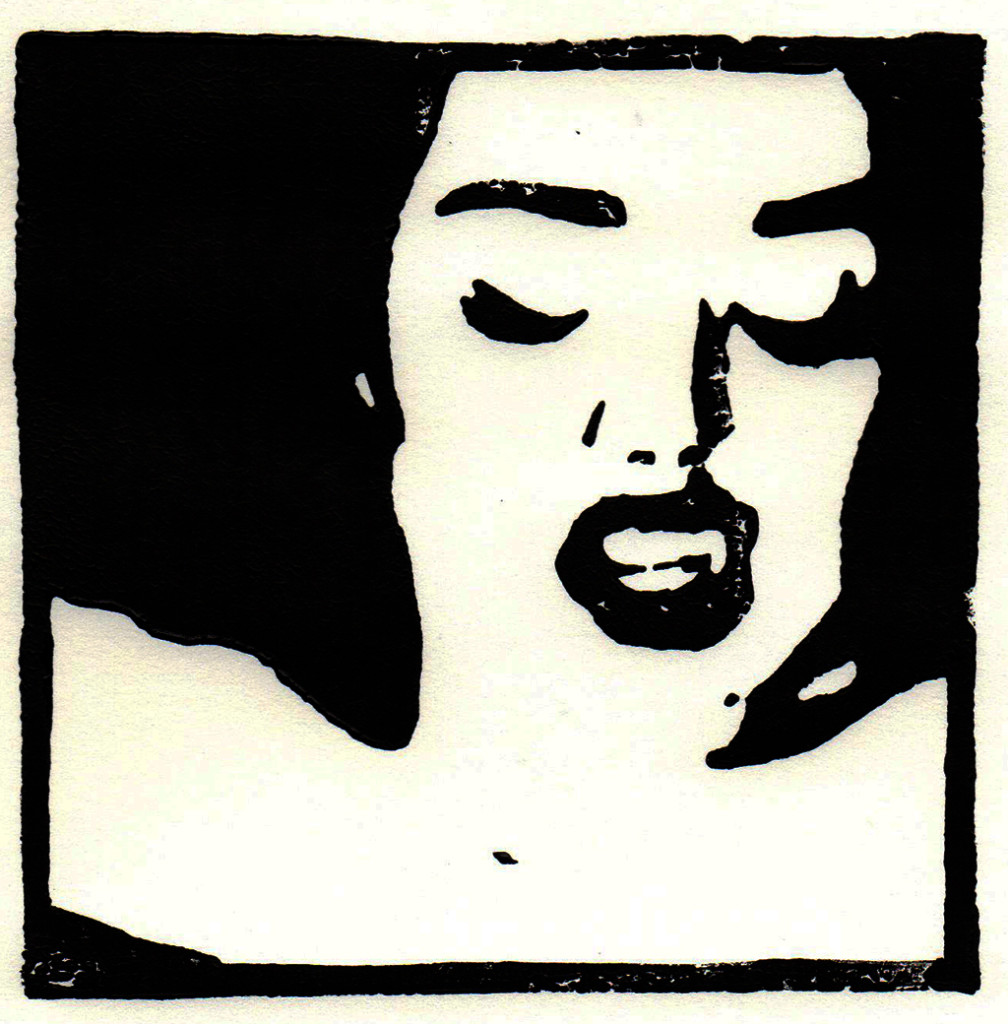 "Eva", stebü, 29.06.2017, Linolschnitt, 10cm x 10cm