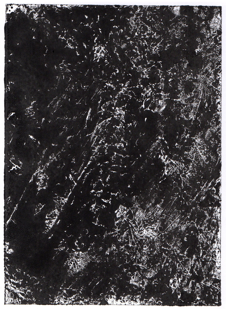 "Dunkelheit I", Monotypie, 18,00 cm x 13,00 cm, stebü, 31.03.2018